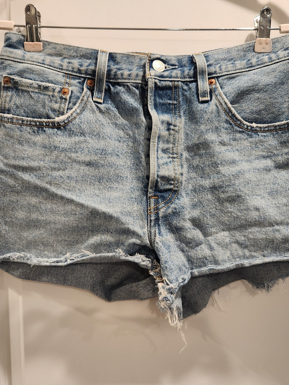 Levi's 501 Blue Cutoff Denim Shorts